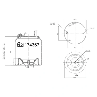 Afbeelding van FEBI BILSTEIN 174367 Veerbalg, luchtvering