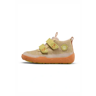 Afbeelding van Affenzahn Superzacht Buddy leren blotevoetenschoenen met klittenbandsluiting voor warme en droge dagen in de lente, zomer herfst, maat 21 32, Beige kat, 23 EU