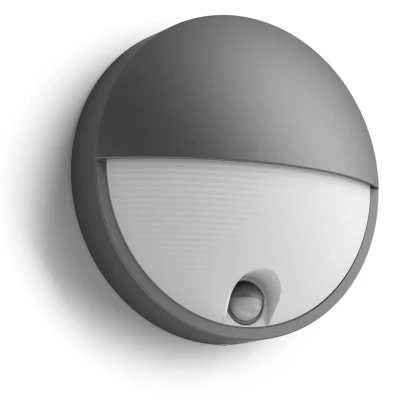Afbeelding van Capricorn muurlamp antraciet met sensor Philips