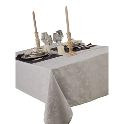 Afbeelding van Ombra tafelkleed, damast, 150 x 300 cm, parelgrijs
