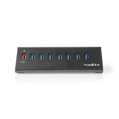 Afbeelding van USB A hub Nedis (USB naar 8 x A, Snelladen, Externe voeding)
