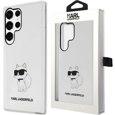 Afbeelding van Karl Lagerfeld KLHCS23LHNCHTCT S23 Ultra S918 koffer transparante hardcase Ikonik Choupette