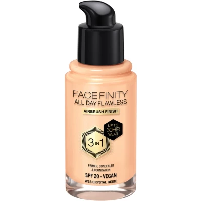 Afbeelding van 1+1 gratis: Max Factor Facefinity All Day Flawless Foundation W33 Crystal Beige 34 ml