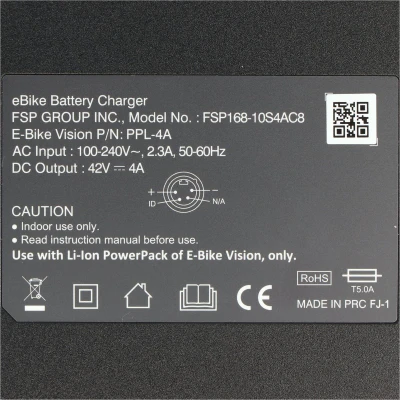 Afbeelding van 4A snellader voor 36 volt e bike batterijen van Bosch, Panasonic en Gazelle