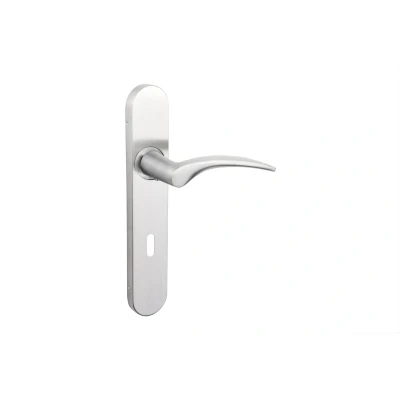 Afbeelding van Lavuzo deurkruk Lodini RVS met afgerond schild SL72 Per set Deurklink