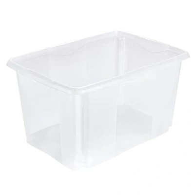 Afbeelding van keeeper Opbergdoos met stapelsysteem, 54,5 x 39 29,5 cm, 45 l, Emil, transparant