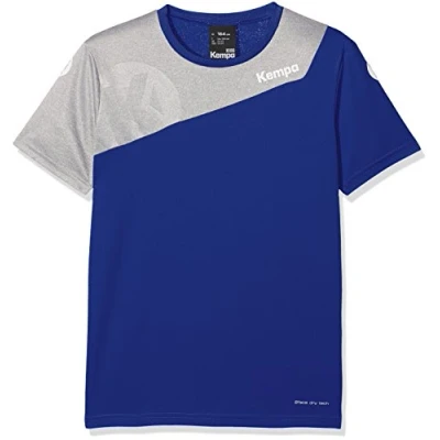 Afbeelding van Kempa Core 2.0 Shirt Kind Royal Blauw Donker Grijs Melange Maat 128