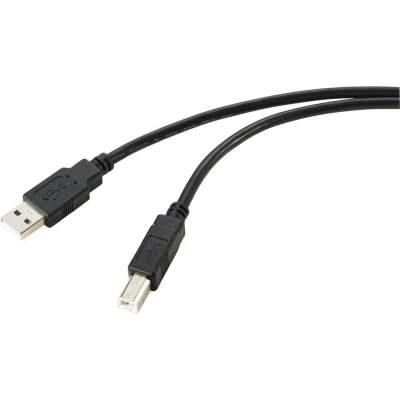 Afbeelding van Renkforce USB kabel 2.0 A stekker, B stekker 15.00 m Zwart Actief met signaalversterking RF 5720400