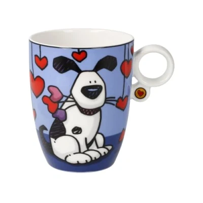Afbeelding van Goebel Ed Heck Koffie / Thee Mok Love Dog Beker porselein 400ml
