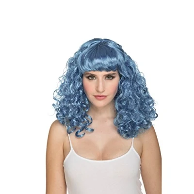 Afbeelding van Pruik My Other Me Krullen Blauw