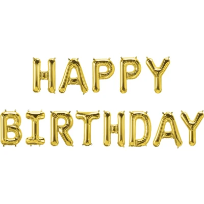 Afbeelding van Foil balloon kit Happy birthday