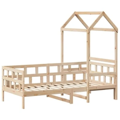 Afbeelding van vidaXL Slaapbank met huisje 90x190 cm massief grenenhout