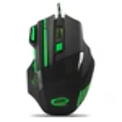 Image de Esperanza MX201 WOLF Souris pour droitiers optique 7 boutons filaire USB vert