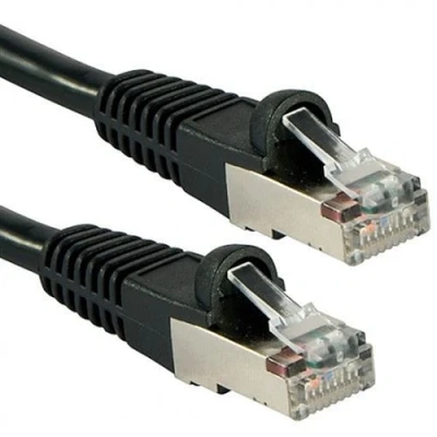 Image de Lindy Cordon de raccordement RJ 45 (M) pour 2 m SFTP PiMF CAT 6a sans halogène moulé crochet noir