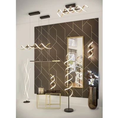 Afbeelding van Trio leuchten LED Plafondlamp Plafondverlichting 41W Aanpasbare Kleur Dimbaar Rechthoek Goud Aluminium