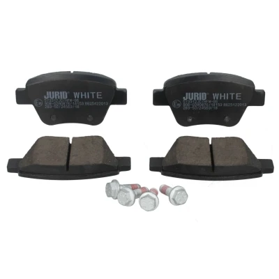 Afbeelding van Jurid 573312JC Remblokkenset White Low Dust Keramiek Niet geschikt voor slijtage waarschuwingscontact VOLKSWAGEN: GOLF 6, Caddy 3, Touran I
