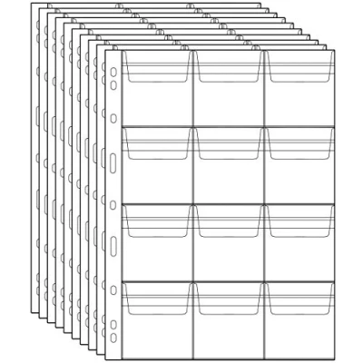Afbeelding van Uncle Paul Munt Binder Pagina&#039;s 120 Zakken Portemonnee Accessoires 10 Vellen Collectie Benodigdheden CS03012