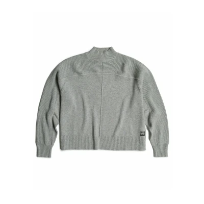 Afbeelding van G STAR BOXY MOCK Trui, Dames, Maat: Large, Grey alloy htr