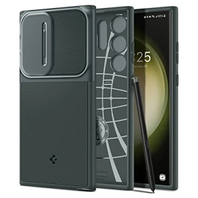 Afbeelding van SPIGEN OPTIK ARMOUR GALAXY S23 ULTRA ABYSS GROEN