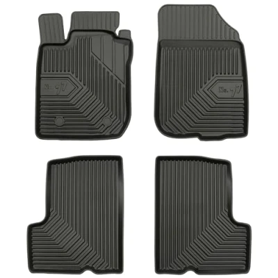 Afbeelding van M MOTOS Rubberen vloermat voor Dacia Duster I 2010 2013 Verbeter je reiscomfort met de zwarte antislip mat Auto nr. 77 automat alle weersomstandigheden, bescherming tegen