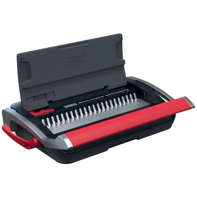 Afbeelding van GBC CombBind® CB15 Handmatige Inbindmachine Plastic Bindruggen 195 Vel Zwart/ Rood