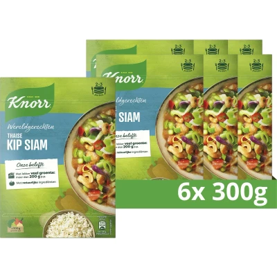 Afbeelding van Knorr Wereldgerechten Thaise Kip Siam Maaltijdpakket 6 x 300 g Voordeelverpakking