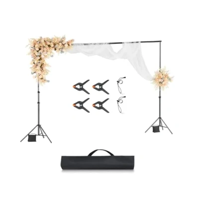 Image de VEVOR Support Toile de Fond Polyvalent 298 x 300 cm pour Soirée Studio Photo