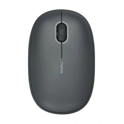 Image de Rapoo M660 Silent Souris optique 3 boutons sans fil Bluetooth 3.0, 4.0, 5.0, 2.4 GHz récepteur USB gris foncé