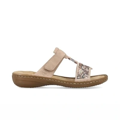 Afbeelding van Rieker Dames oud roze slippers &amp; muiltjes maat 39