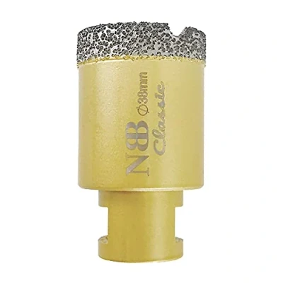 Afbeelding van NBB Diamantboor M14 klassiek goud, diamantkroon voor droog en nat boren van hard porselein, keramiek, tegels, graniet, marmer, haakse slijper (1,38 mm)