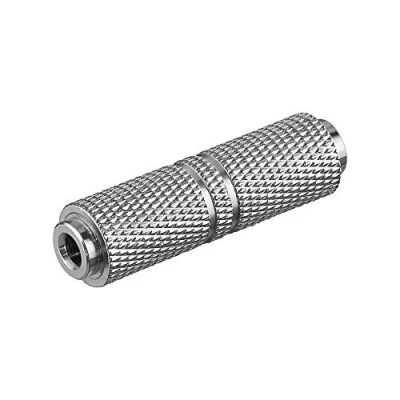 Afbeelding van Goobay koptelefoonadapter, AUX jackplug 3,5 mm, bus naar bus, metalen uitvoering 1x mm jackplu
