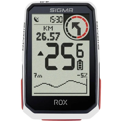 Afbeelding van Sigma ROX 4.0 GPS White stuurhouder USB C oplaadkabel