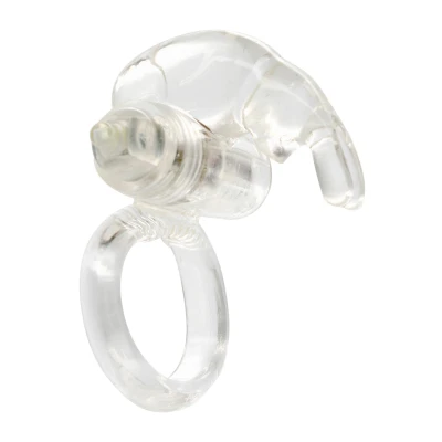 Afbeelding van Rabbit Silicone Vibrating Transparant cockring