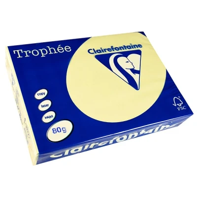 Image de Clairefontaine papier couleur 80 g/m² A4 (500 feuilles) canari