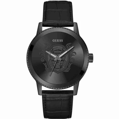 Afbeelding van Guess Monarch Horloge, Heren, Maat: One Size, Black