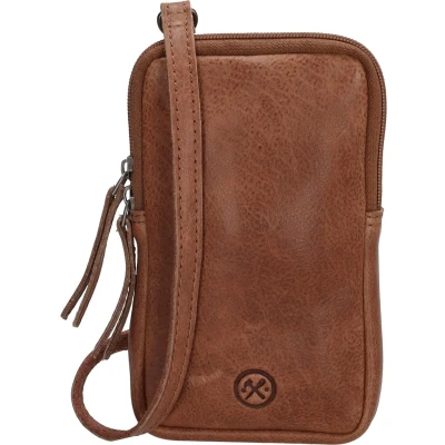 Afbeelding van Hide &amp; Stitches Paint Rock Telefoontasje Cognac