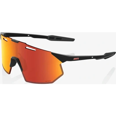 Afbeelding van Fietsbril 100% Hypercraft Sq Soft Tact Black Hiper Red Multilayer Mirror Lens