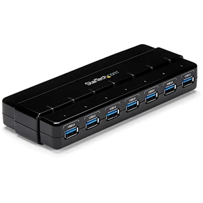 Image de StarTech.com 7 Port SuperSpeed USB 3.0 Hub Desktop with Adapter concentrateur (hub) ports Ordinateur de bureau