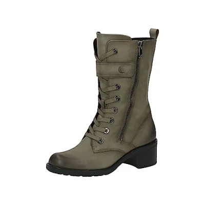 Afbeelding van Caprice Dames 9 26104 41 Enkellaarsjes met veters en warme voering, Salie