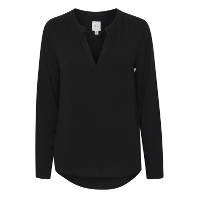 Afbeelding van ICHI Ihmain LS2 Blouse, Dames, Maat: 38, Black