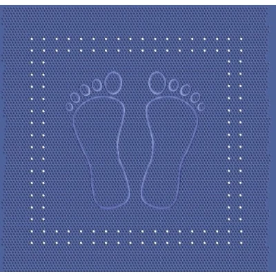 Afbeelding van Kleine Wolke Douchemat Foot blauw 55x55cm