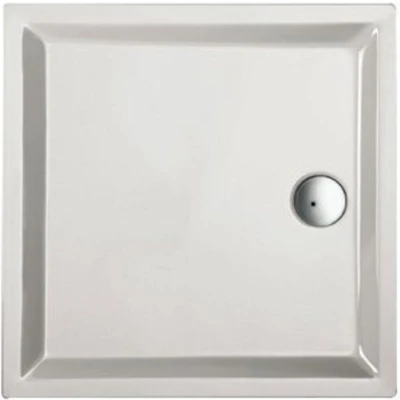 Afbeelding van Plieger Liberty kunststof douchebak acryl vierkant wit