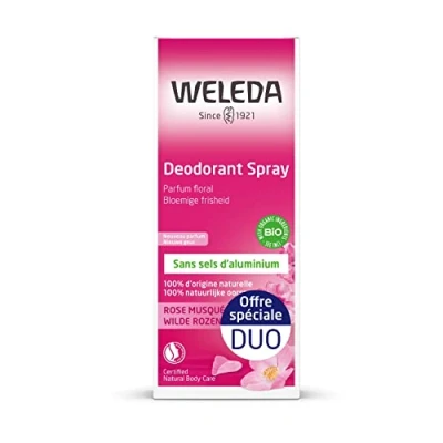 Afbeelding van Weleda Rozenbottel Deodorant Spray 2 x 100 ml Verpakking