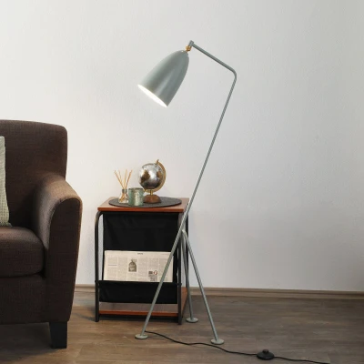 Afbeelding van GUBI Gräshoppa driepootvloerlamp, blauw grijs