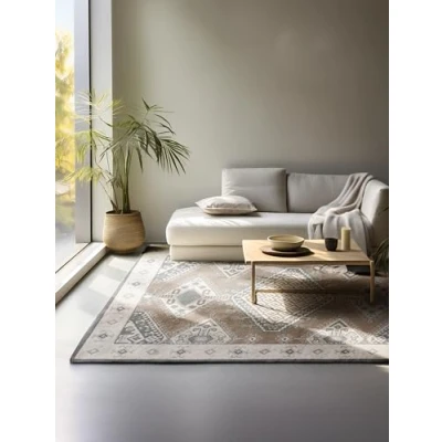Afbeelding van Vloerkleed Bohemian Lakan Crème 160x235 cm Meerkleurig 123vloerkleed.nl is de online webshop voor vloerkleden en woonaccessoires.