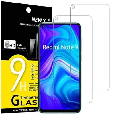 Afbeelding van NEW&#039;C 2 Stuks, Screen Protector voor Xiaomi Redmi Note 9, 10X, Gehard Glass Schermbeschermer Film 0.33 mm ultra transparant, resistent, anti kras, vingerafdrukken