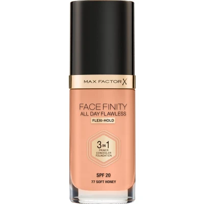 Afbeelding van Max Factor Facefinity All Day Flawless 3 in 1 Foundation N77 Soft Honey 30 ml