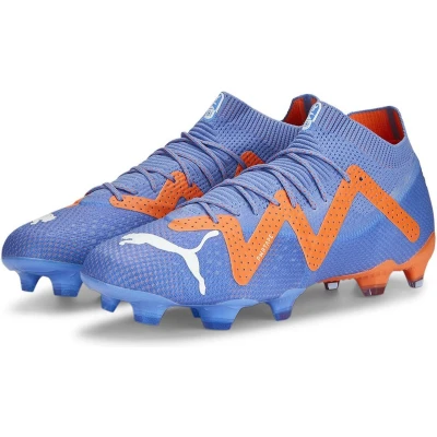 Afbeelding van Puma Future Ultimate FG/AG Voetbalschoenen met kunststof noppen, Heren, Maat: 36, Blue glimmer/white/ultra orange Textiel/ synthetisch
