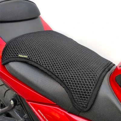 Afbeelding van Pelucton Motorzadelhoes van dubbellaags mesh, universeel, ademend motorzadelkussen, zonnebescherming voor motorzadel, geventileerd en antislip