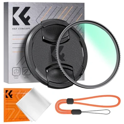Afbeelding van K&amp;F Concept Japan Optics UV filter, 49 mm, ultradun, meerlaags, bescherming, lensfilter met reinigingsdoekje voor lensdop (Nano K serie)